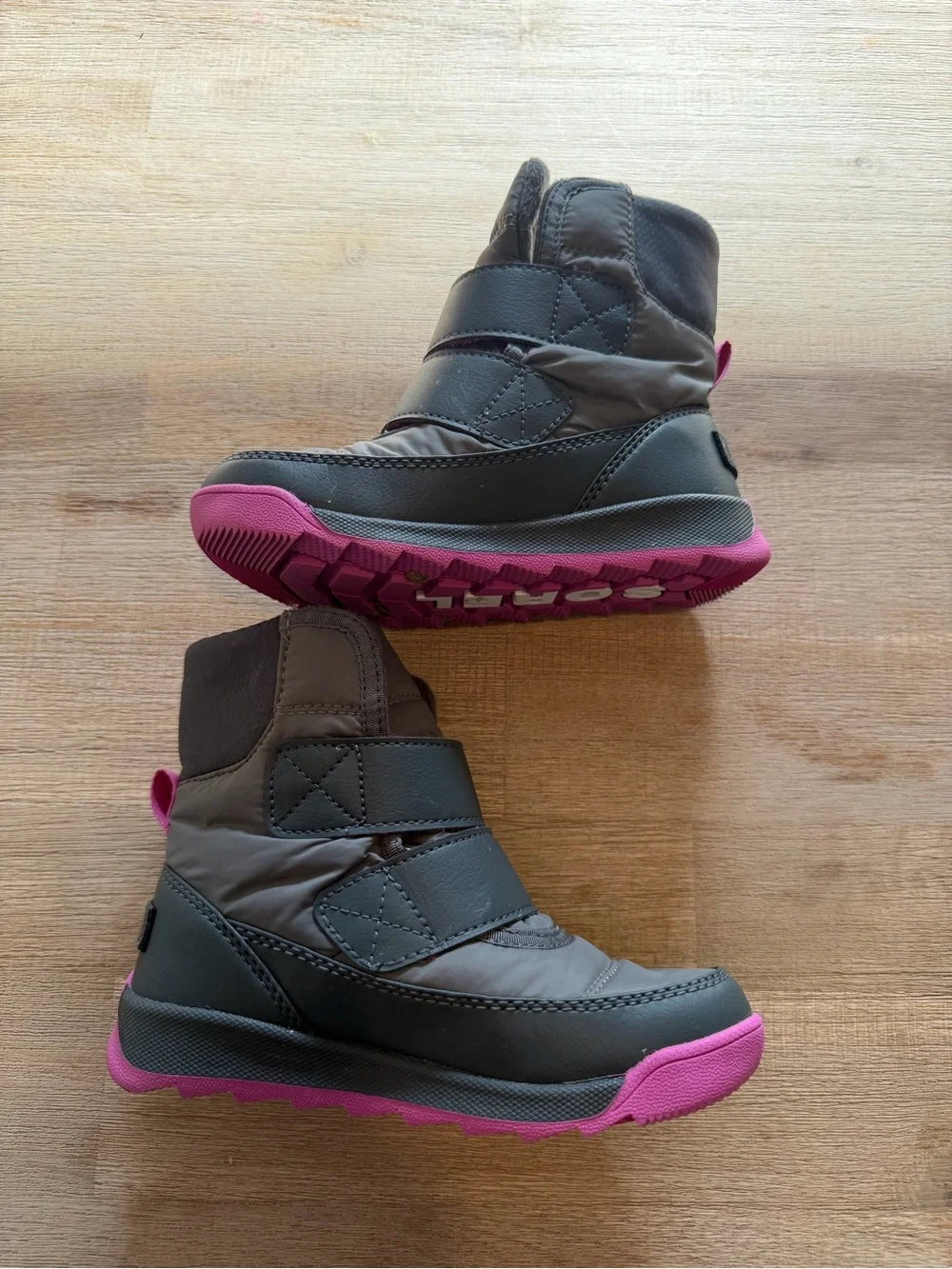 Sorel Toddler Gray and Pink Winter Boots Size 10